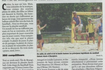 La presse parle du passage du Sandball Tour 2014 à Angoulême