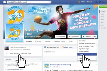 Objectif 2000 « J’aime » pour la page Facebook du Sandball